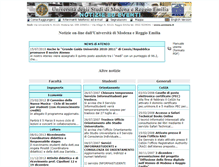 Tablet Screenshot of notizie.unimo.it